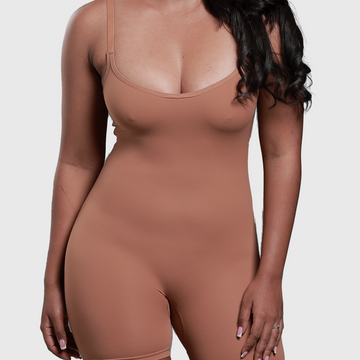 Deep Plunge Mid-Thigh Bodysuit