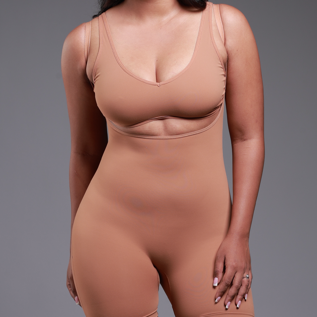 Open Bust Lifting Bodysuit